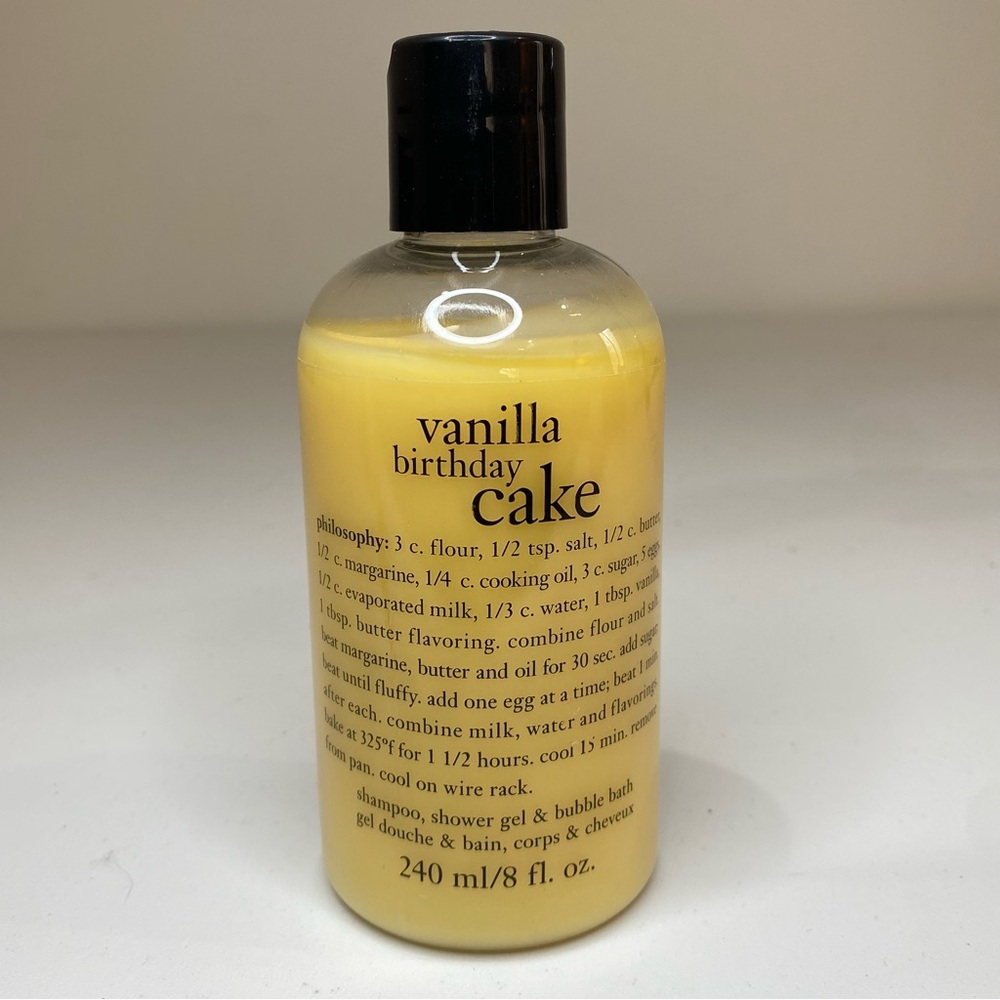 Philosophy Vanilla Birthday Cake Shampoo Shower Gel Bubble Bath 8 oz